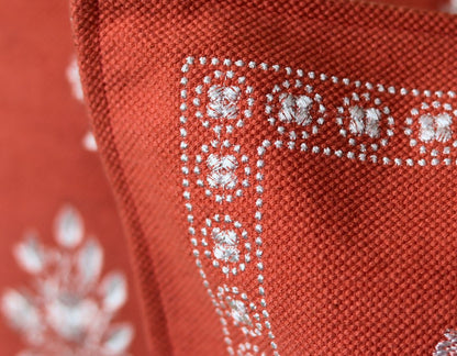 Pure Cotton Embroidered Cushion Covers – Elegance in Every Stitch - The Gharnish - A Unit of Satkala Creations