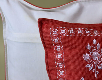 Pure Cotton Embroidered Cushion Covers – Elegance in Every Stitch - The Gharnish - A Unit of Satkala Creations