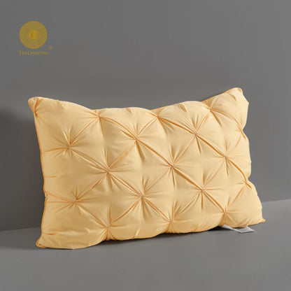Pair of white Feathery Super Soft Cushions by The Gharnish, showcasing plush, feather-filled fabric for cozy comfort.
