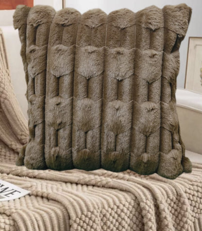 Rabbit Furr Cushion Covers - The Gharnish - A Unit of Satkala Creations