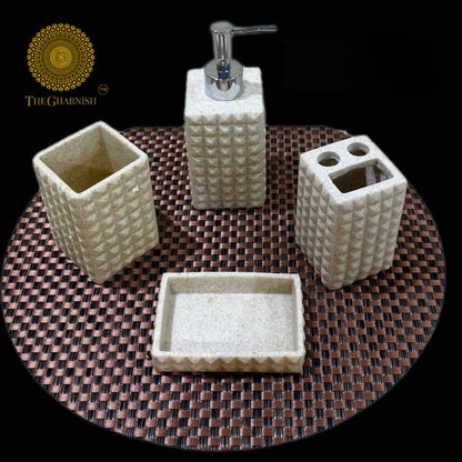 Elegance Ceramic Dispenser Set - The Gharnish - A Unit of Satkala Creations