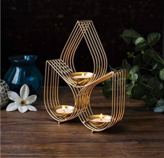 Hanging Metallic Wire Diya - The Gharnish - A Unit of Satkala Creations