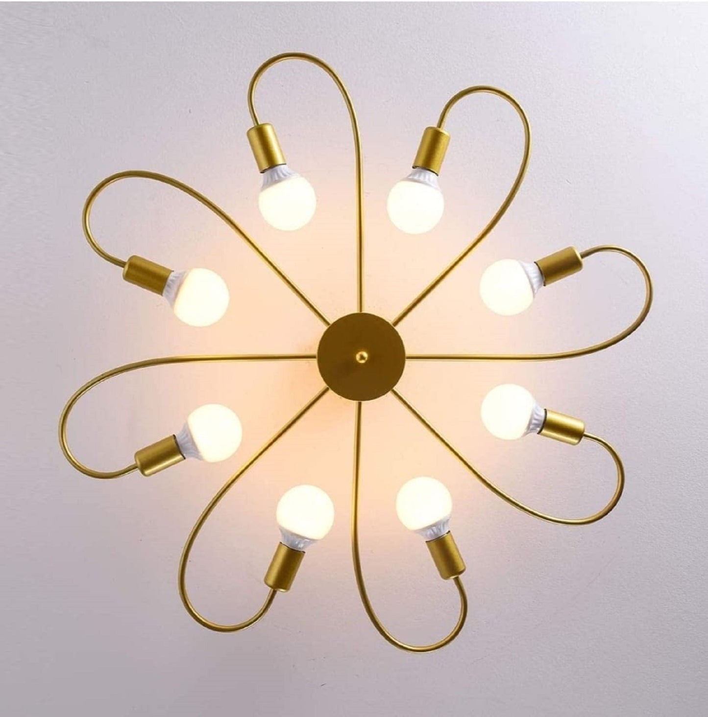 Gold metal ceiling pendant chandelier light, stylish home decor floor lamp from The Gharnish with elegant design.