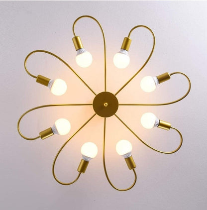 Gold metal ceiling pendant chandelier light, stylish home decor floor lamp from The Gharnish with elegant design.