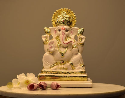 Heavy Ganesha gods figurine statue by The Gharnish, detailed depiction of Lord Ganesha in traditional style.