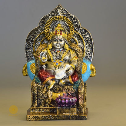 Lord Kuber Statue for Wealth and Harmony | Kuber Resin Murti for Home - The Gharnish - A Unit of Satkala Creations