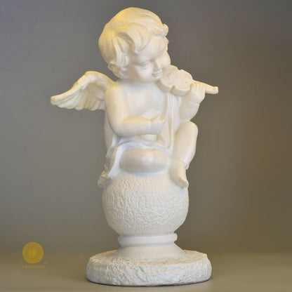 Baby Angel with Violin Figurine - The Gharnish - A Unit of Satkala Creations