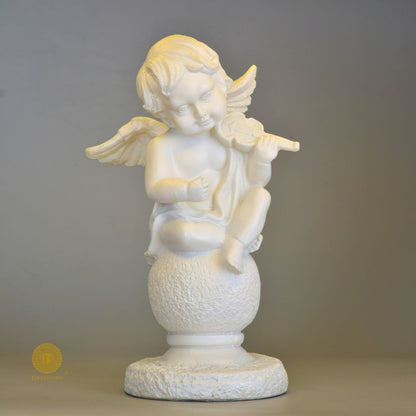 Baby Angel with Violin Figurine - The Gharnish - A Unit of Satkala Creations