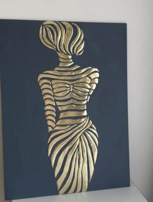 Wooden Textured Modern Wall Art - The Gharnish - A Unit of Satkala Creations