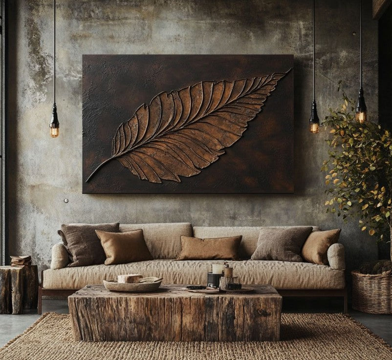 Autumn Whisper 3D leaf Wall Art - The Gharnish - A Unit of Satkala Creations