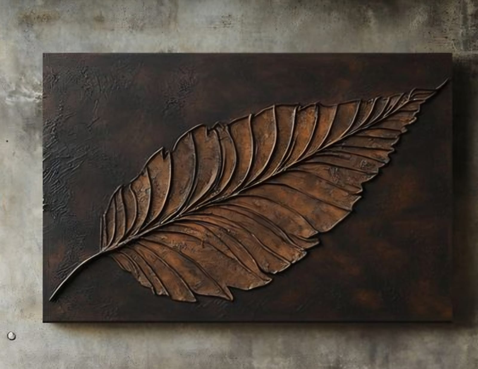 Autumn Whisper 3D leaf wall art by The Gharnish, 16x27-inch premium art gallery piece showcasing textured autumn leaves.