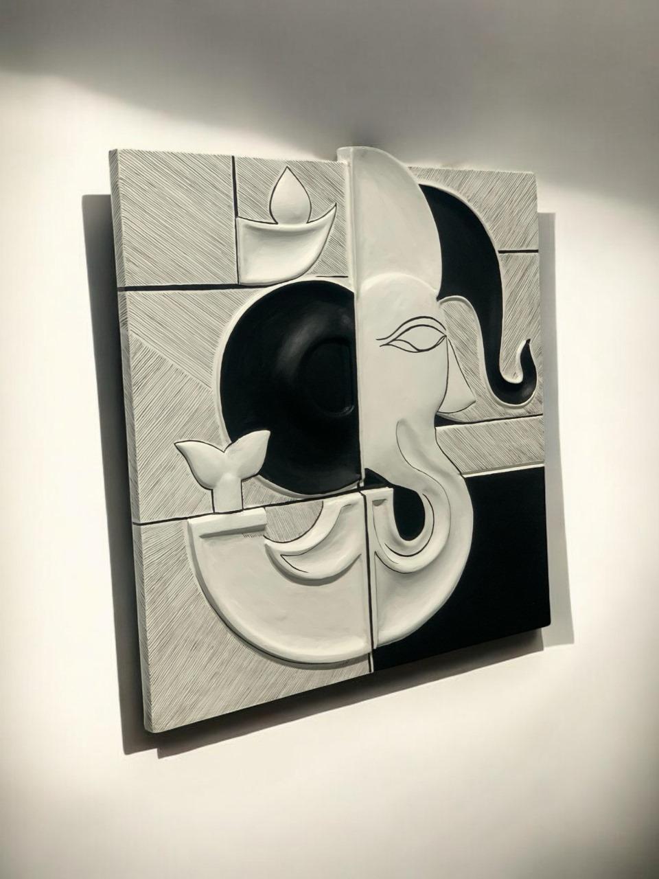 Bring divine grace into your home with our beautifully illustrated 3D Ganesha Wall Art. A perfect blend of tradition and modern craftsmanship, designed to uplift your space with positivity and elegance. 