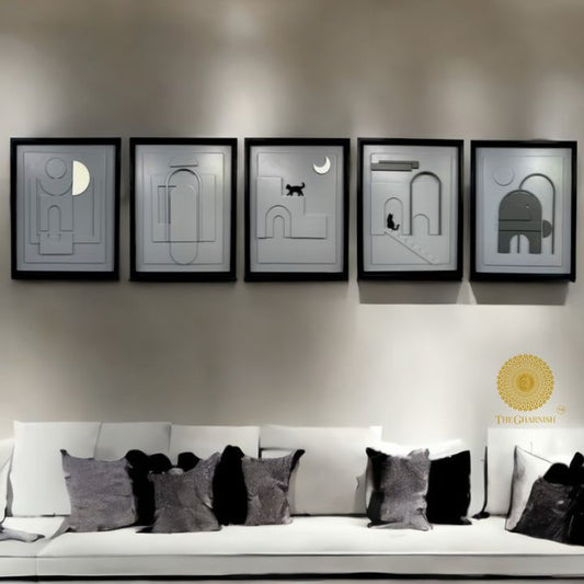 Premium Wooden Design Cat Wall Art (12x15 Inches Each) - The Gharnish - A Unit of Satkala Creations