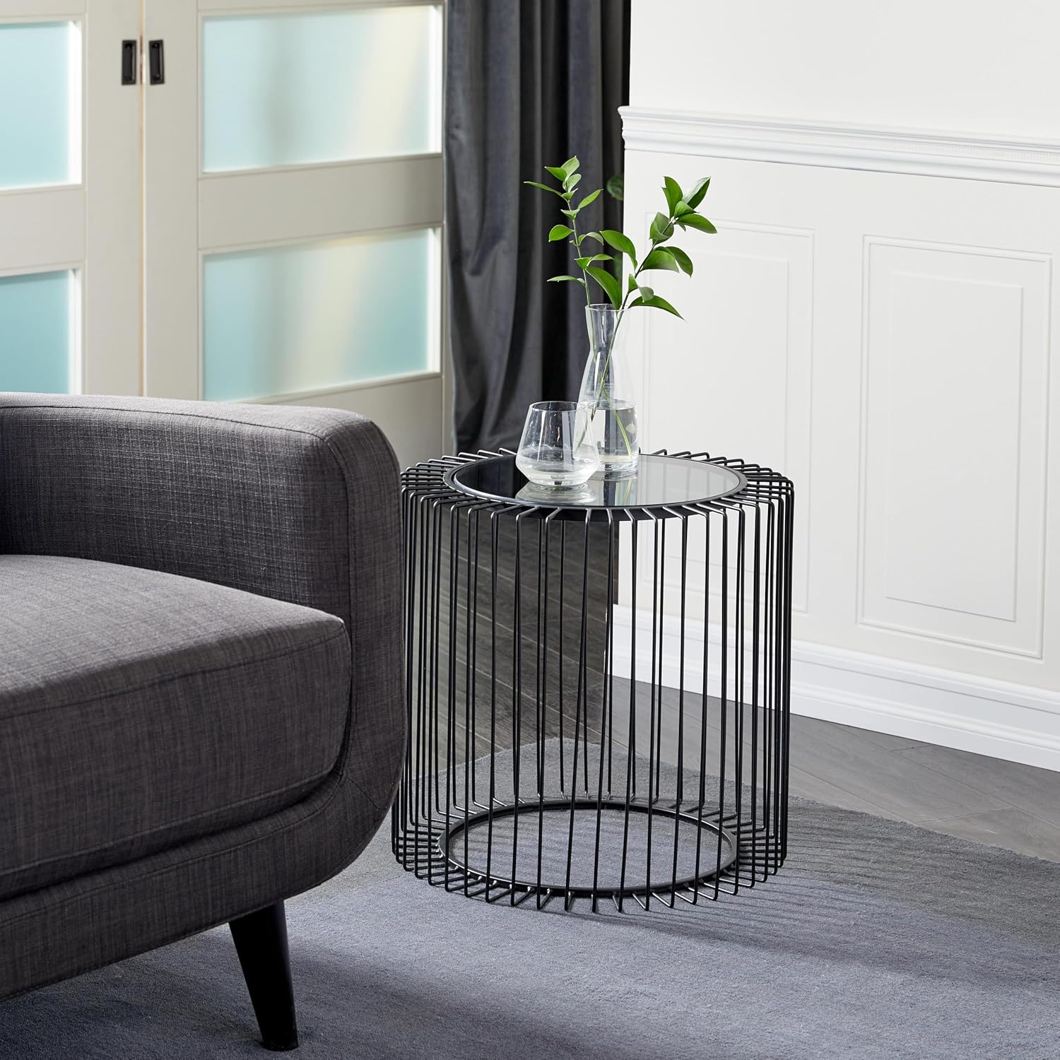 Modern Wire Metal Coffee Table – Small Accent, Side, or Center Table for Home and Office - The Gharnish - A Unit of Satkala Creations