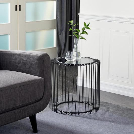 Modern Wire Metal Coffee Table – Small Accent, Side, or Center Table for Home and Office - The Gharnish - A Unit of Satkala Creations