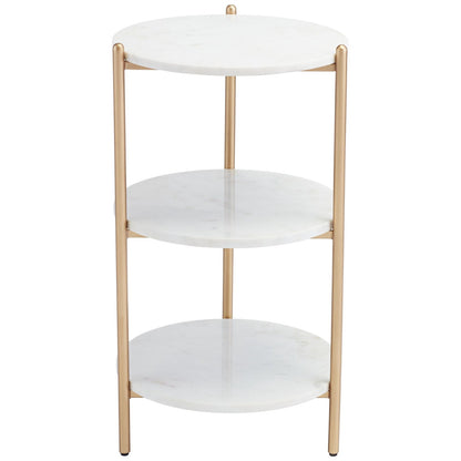 3-Tier Sofa Side Table, Modern Round Side Table,End Table Accent Table - The Gharnish - A Unit of Satkala Creations
