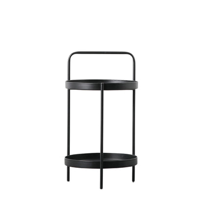Black Iron Tray contemporary and minimalist Side Table - The Gharnish - A Unit of Satkala Creations