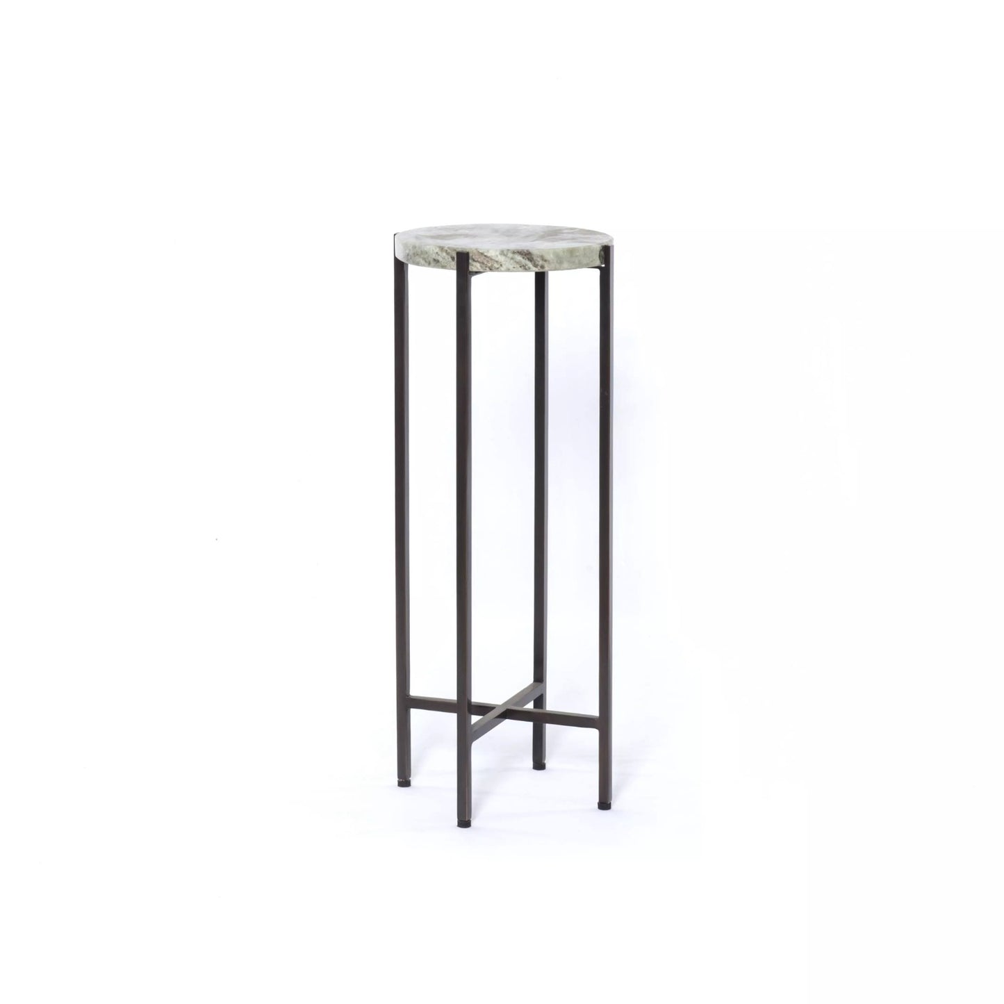 Iron Bar Table with Marble Top - The Gharnish - A Unit of Satkala Creations