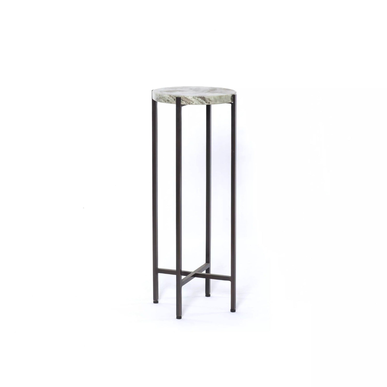 Iron Bar Table with Marble Top - The Gharnish - A Unit of Satkala Creations
