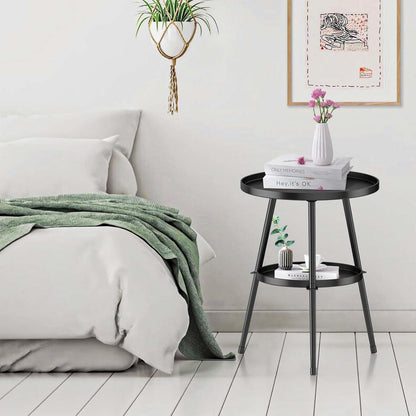 Metallic 3 Tier Side Table for home and Living Room - The Gharnish - A Unit of Satkala Creations