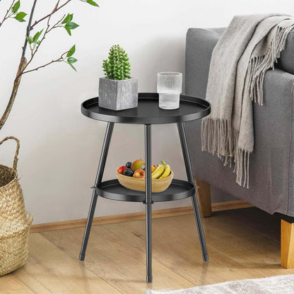 Metallic 3 Tier Side Table for home and Living Room - The Gharnish - A Unit of Satkala Creations