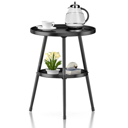 Metallic 3 Tier Side Table for home and Living Room - The Gharnish - A Unit of Satkala Creations
