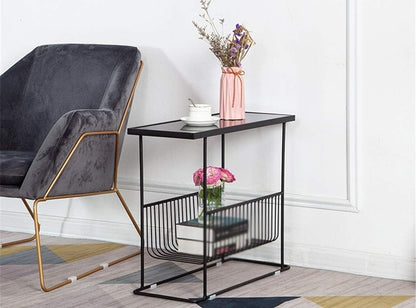 Metallic Marble Top Storage Side Tables, Coffee Table, Accent Tables & End Tables - The Gharnish - A Unit of Satkala Creations
