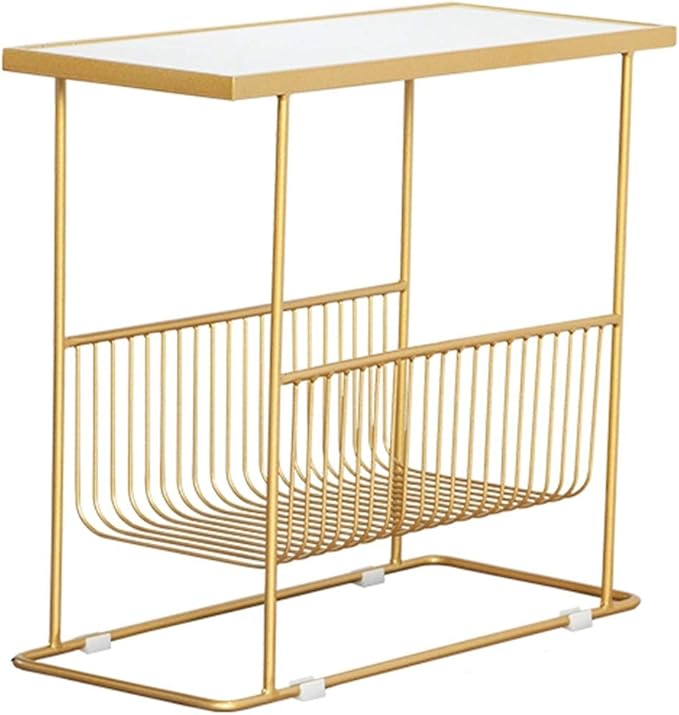 Metallic Marble Top Storage Side Tables, Coffee Table, Accent Tables & End Tables - The Gharnish - A Unit of Satkala Creations