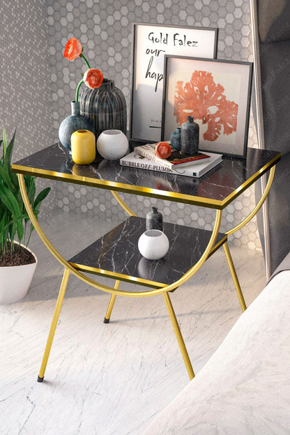 Modern Style Side Table-Nightstand-End Table with Storage Shelf For Living Room and Office - The Gharnish - A Unit of Satkala Creations