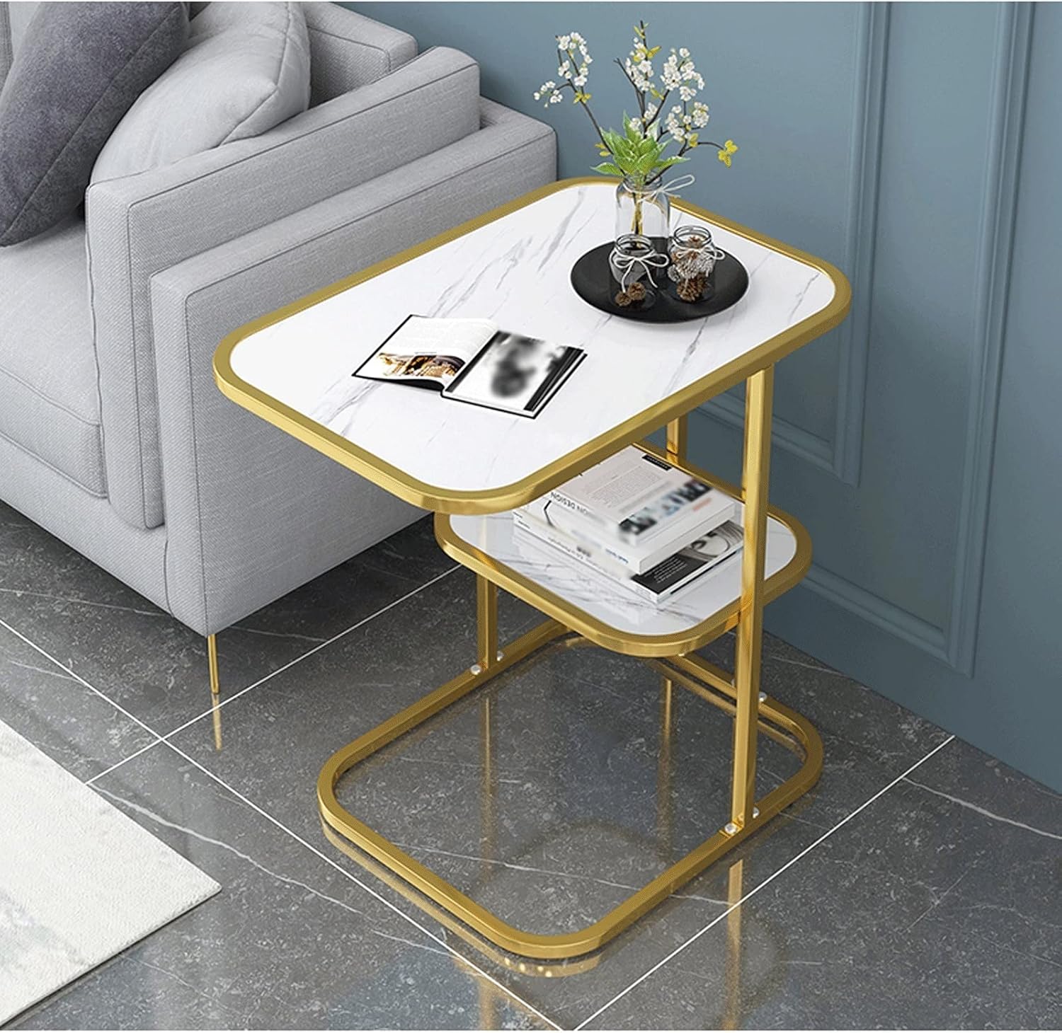 Sofa Side Cabinet Modern Simple Small tea table Sitting Room Corner Table Multi-functional square Table - The Gharnish - A Unit of Satkala Creations