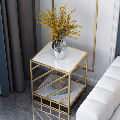 Square Marble Top End Tables,Side Tables & Coffee Tables for home and Living Room - The Gharnish - A Unit of Satkala Creations