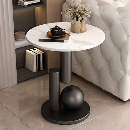 Premium Orbicular Stone Side Table,End table - The Gharnish - A Unit of Satkala Creations