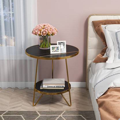 Modern Coffee Table with Metal Frame | Side Table for Living Room - The Gharnish - A Unit of Satkala Creations