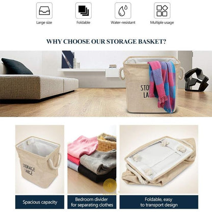 Solid Multipurpose Laundry Basket - The Gharnish - A Unit of Satkala Creations