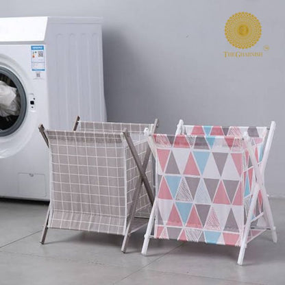 Folding Laundry Basket - The Gharnish - A Unit of Satkala Creations
