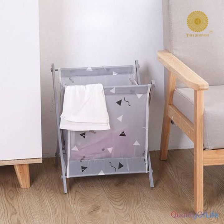 Folding Laundry Basket - The Gharnish - A Unit of Satkala Creations