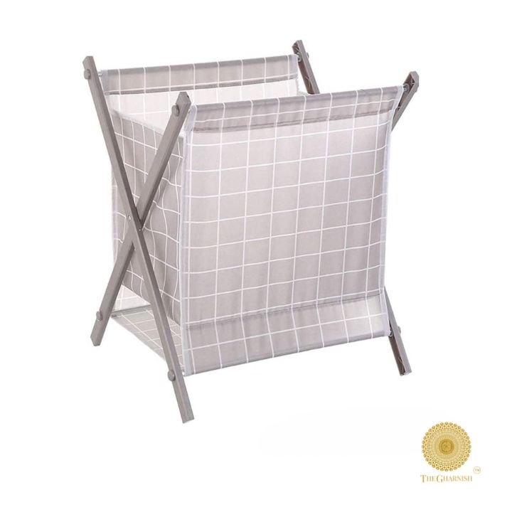 Folding Laundry Basket - The Gharnish - A Unit of Satkala Creations