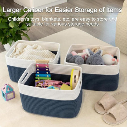 Square cotton rope laundry basket by The Gharnish, large storage basket with sturdy handles, 20x15x15 inches, ideal for laundry or storage.