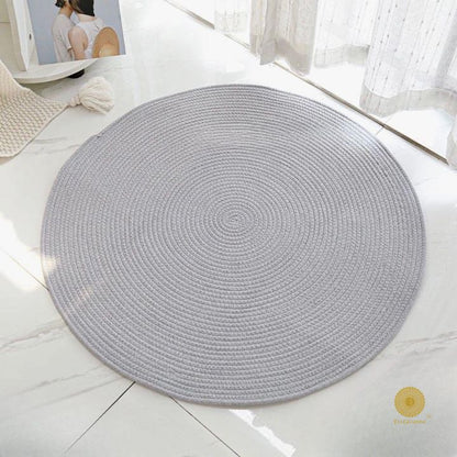 Stylish Moroccan rug used as storage decor, featuring intricate patterns and vibrant colors from The Gharnish.