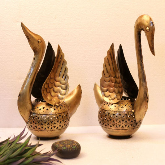 Round Duck Tea Light Set of 2 - The Gharnish - A Unit of Satkala Creations