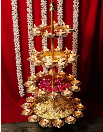 Deepak Urli 4 Tier Stand - The Gharnish - A Unit of Satkala Creations