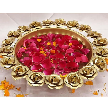 Rose Design Urli Set Of 3 - The Gharnish - A Unit of Satkala Creations