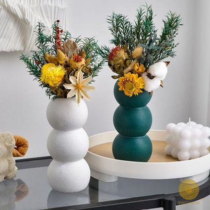Elegant modern ceramic vase by The Gharnish, featuring an artistic design and smooth finish, ideal for contemporary home decor.