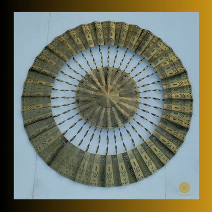 Metallic rings of lights wall art by The Gharnish, 30-inch modern metal wall decor with illuminated rings design.