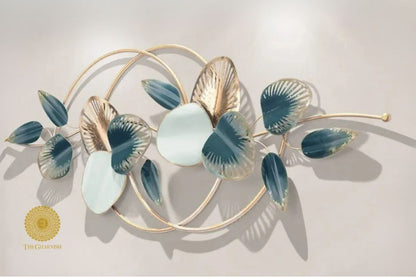 3D metallic vintage flower wall art by The Gharnish, 48x24 inches, featuring a detailed floral design in a modern metallic finish.