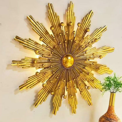 Antique convex decorative metal wall art by The Gharnish, featuring intricate patterns and a vintage finish for stylish wall decor.