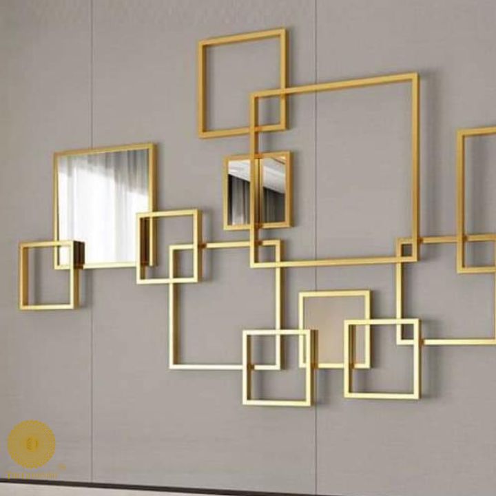 Decorated mirror panel wall art by The Gharnish, 48x24 inches, featuring a stylish, reflective design for modern interior decor.