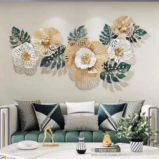 Flower Majesty Wall Art (48x24 Inches) - The Gharnish - A Unit of Satkala Creations