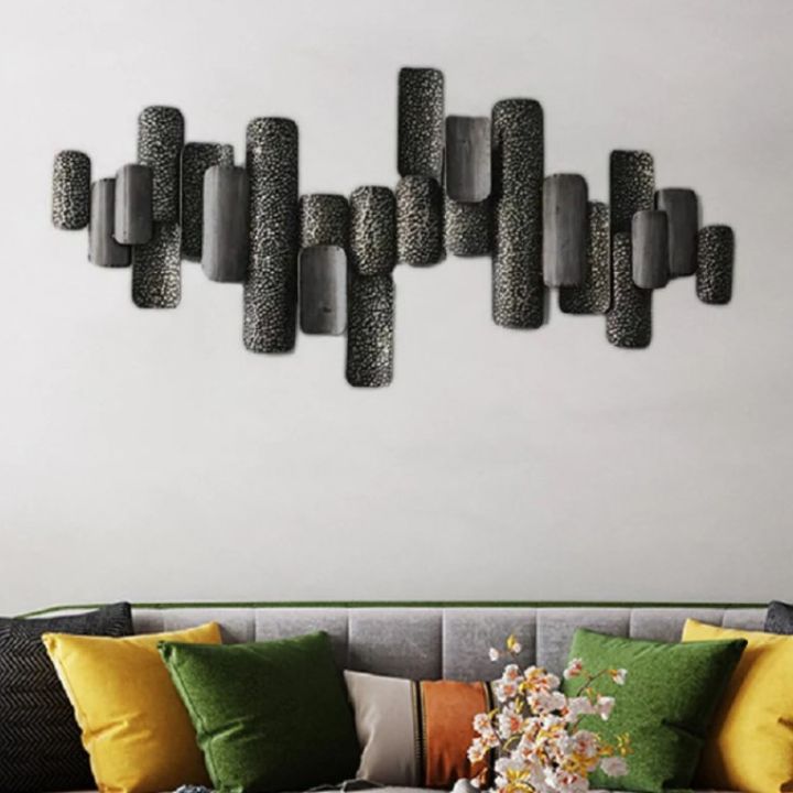 Irregular abstract metal wall hanging art by The Gharnish, modern decorative wall art with creative, unique design.