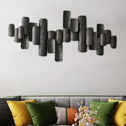 Irregular abstract metal wall hanging art by The Gharnish, modern decorative wall art with creative, unique design.
